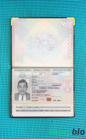Serbia paszport 2018-obecnie wygląd zdjęcia pliki PSD, skan i fotografowany obraz